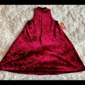NWT Arizona Magenta Velvet Dress XS